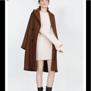 cable knit dress zara
